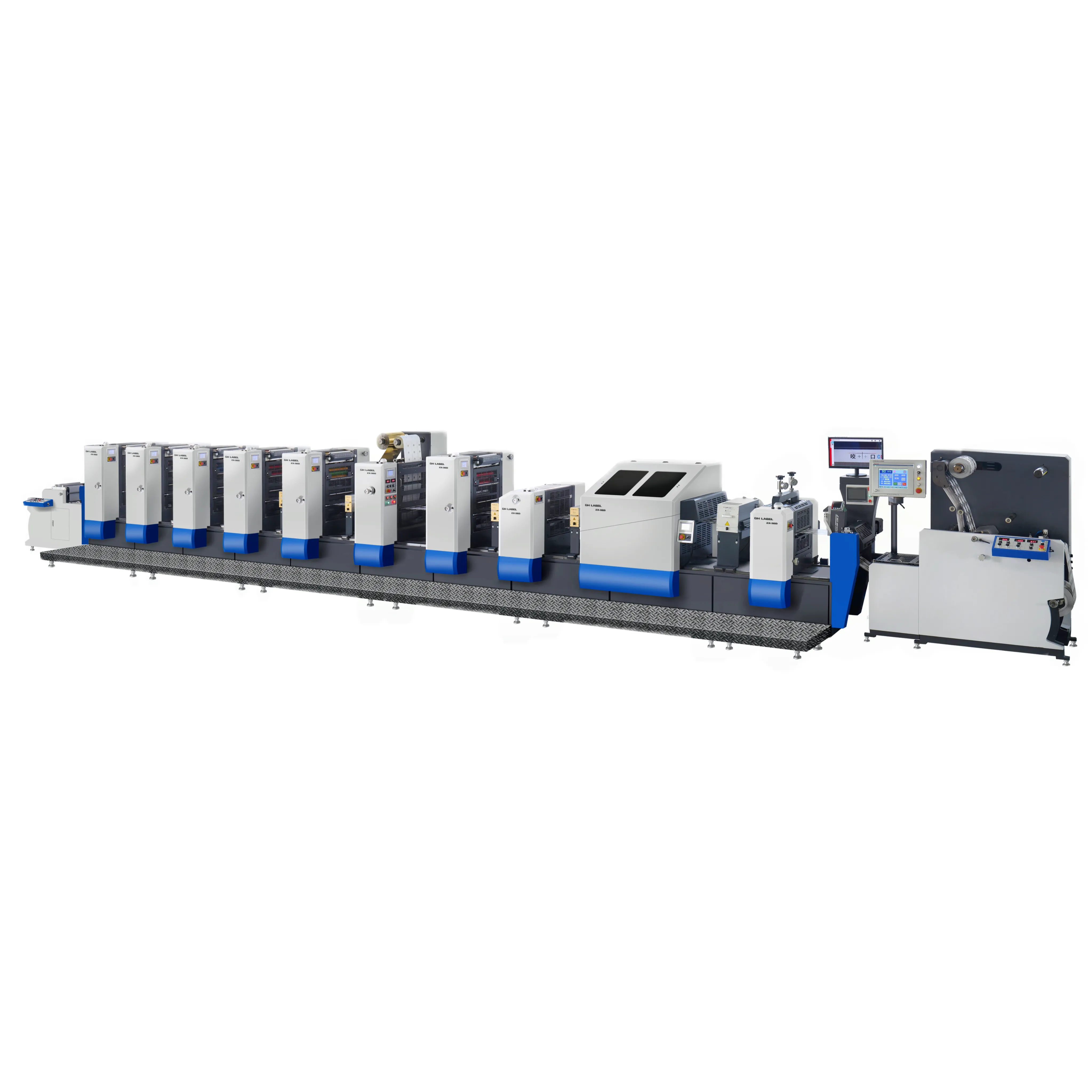 Automatic offset printing machine roll paper label printing offset machine 4 color for sale