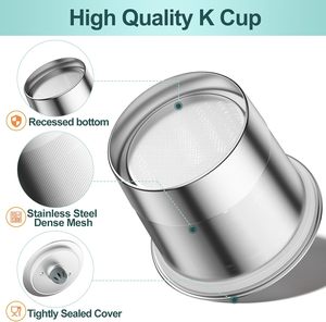 Kカップ再利用可能コーヒーポッドステンレス鋼再利用可能KカップKeurig 1.0 & 2.0コーヒーマシン醸造所に対応