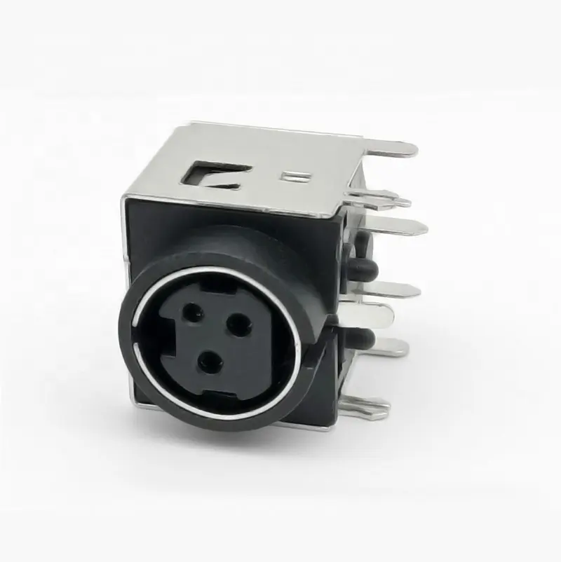Manufacturer directly provides thick 3P female socket S terminal POWER DIN 3Pin two thick and one thin connector