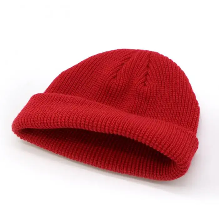 Tùy Chỉnh Men Dệt Kim Hat Beanie Skull Cap Cuff Hat Thu Gọn Retro Hải Quân Phong Cách Thủy Thủ