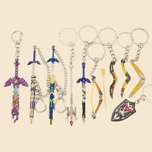 Çoklu sürüm Zelda bağlantı ana kılıç kalkan Zelda krallık anahtarlık oyuncak gözyaşları - Product Image 1