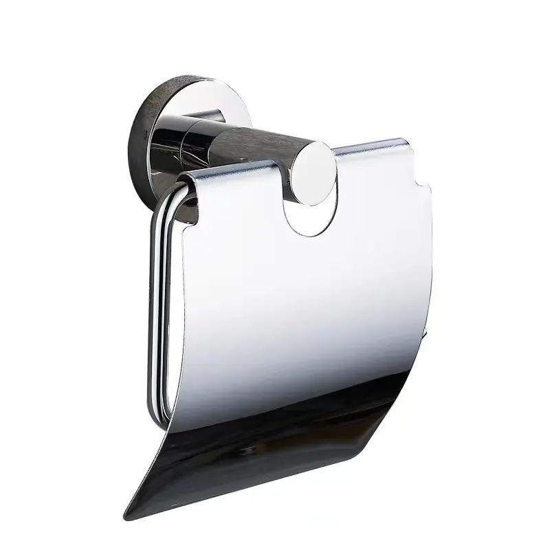 Modern Style Wall Mounted Sus304 Stainless Steel Mirror Finish Toilet Paper Holder Dispenser Hanger Rack Storage Organizer