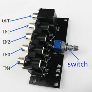 Audio Signal Switch <strong>Input</strong> Selection Board RCA 4 Ways Audio <strong>source</strong> Signal Relay Selector Switching Board for Home Theater - Product Image 4
