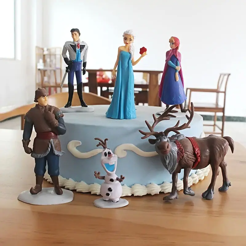 ชุดตุ๊กตาเจ้าหญิงการ์ตูน,ของตกแต่งเค้กอุปกรณ์เสริมสำหรับสุขสันต์วันเกิดของเล่นปาร์ซี่แต่งงานโอ้หุ่นเด็กบนเค้ก