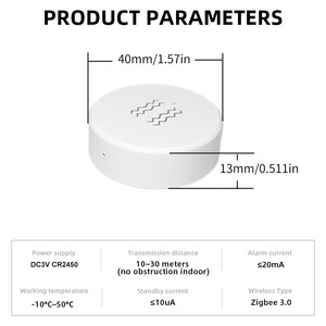LEDEAST ZG-103Z Easy to Install and <strong>Use</strong> Lnstalled in a Variety of Scenarios <strong>Detect</strong> for Vibration Zigbee Vibration <strong>Sensor</strong> - Product Image 3
