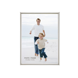 6 "x 8" rulo formu demir fotoğraf çerçevesi ince kenar gümüş kaplama resim çerçevesi Metal klasik fotoğraf çerçevesi - Product Image 2