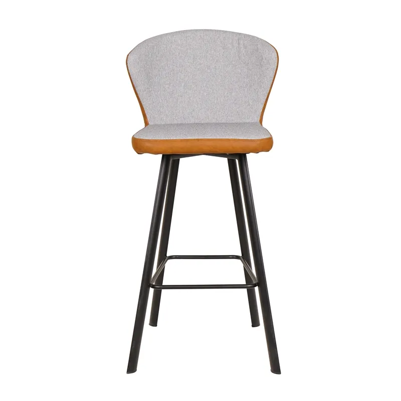 Durable high density sponge seat leather pu backrest high bar stools chair for sale