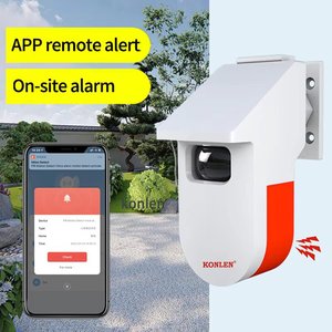 Sensor de movimiento PIR WIFI con sirena estroboscópica alarma timbre aplicación alerta Tuya Smart Life Detector infrarrojo al aire libre seguridad del hogar - Product Image 2