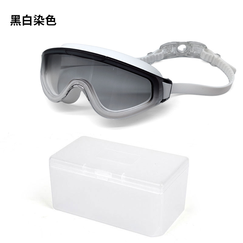 Black and white dyed (original swimming goggle case included)