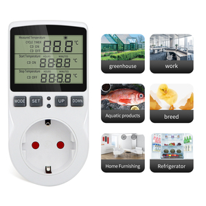 Toma de corriente Temporizador Interruptor Pantalla LCD Termostato digital Controlador de temperatura con sonda de sensor - Product Image 5