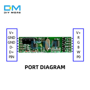 Scheda di decodifica del modulo a corrente costante a 4 canali DMX512 DM-113 DC12-24V 2A 192W scheda di decodifica a tensione costante a quattro canali - Product Image 5