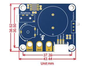 Altoparlante per micro:bit Waveshare Music Player modulo di espansione altoparlante compatibile per lo sviluppo di Arduino chip hi-fi NS8002 - Product Image 6