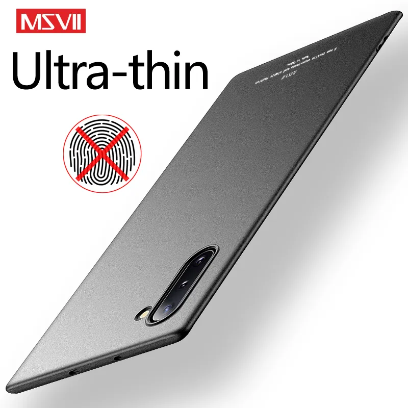 Casing ponsel Samsung Note 10 9 8 Note9 Note10 Plus, penutup belakang MSVII PC Ultra tipis Matte anti-sidik jari tahan guncangan