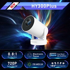 HY300 Pro Plus新着ホームシアター720PビデオポータブルプロジェクタースマートAndroid 11.0 WIFIクアッドコアミニProyector - Product Image 2