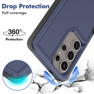 三星S25 Edge S24超S23 A55 A15组合二合一防震360 Forros后盖装甲手机套包 - Product Image 3