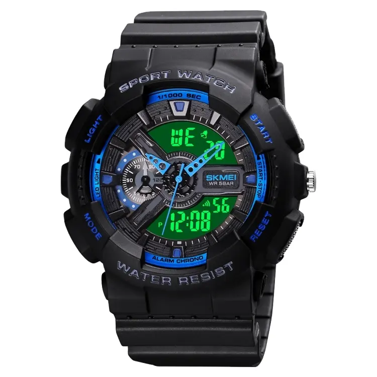 SKMEI 1688 LED Dual Time Digital Display Pointer Luminous Sports Electronic Smart Watch