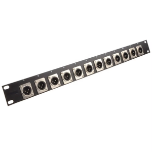 19'' 1U 12-port XLR <strong>Patch</strong> <strong>Panel</strong> with 12 Way Xlr Connector 3 Pin <strong>Patch</strong> <strong>Panel</strong> - Product Image 3