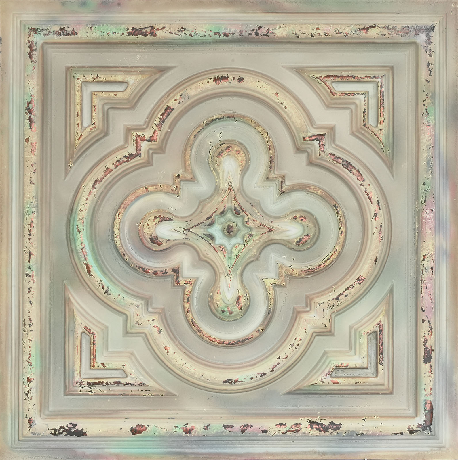 Fissure de détresse multicolore blanc