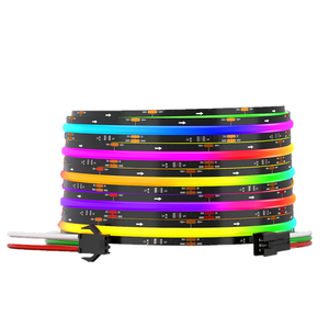 BTF照明FCOBSPI RGBIC LEDライトWS2811アドレス指定可能な720 LEDブラックPCBドリームカラーフレキシブルCOBデジタルLEDピクセルストリップ - Product Image 1