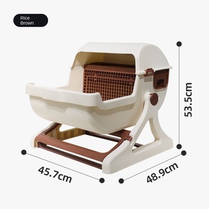 Hellende Hoek Anti-Splash Kattenbak-Semi-Automatische Zandcollectie Xl Geschikt Voor Perzische Katten - Product Image 4