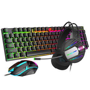 Gran oferta 3 en 1 Gaming Keyboard Mouse Headset Combo RGB LED retroiluminado Teclado mecánico Gamer Teclado Gaming Keyboard and Mouse - Product Image 3