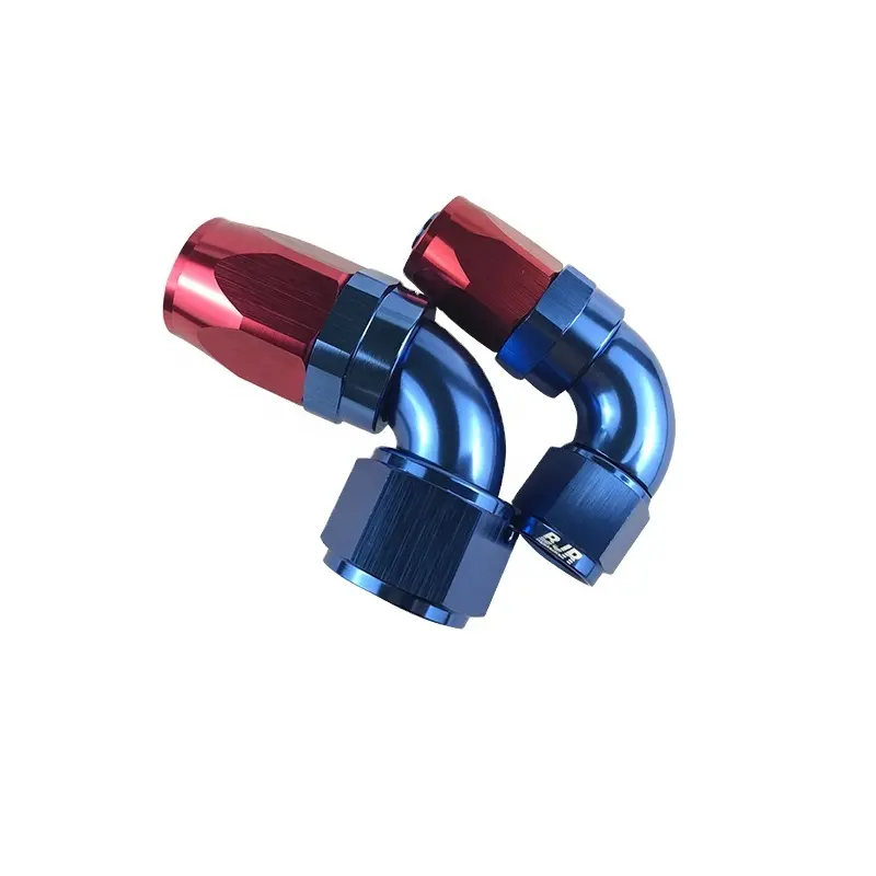 Bjr 90 Graden Aluminium Een Stuk Volledige Flow Swivel Slang AN10 Fittings