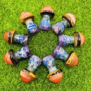 Đá Chữa Bệnh Bằng Pha Lê Mặt Dây Chuyền Hình Cầu Hình Nấm Bảy Luân Xa Hình Trái Tim Tình Yêu Kim Tự Tháp Bảy Luân Xa - Product Image 4