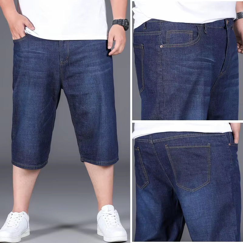 Dk dark blue 009 elastic shorts