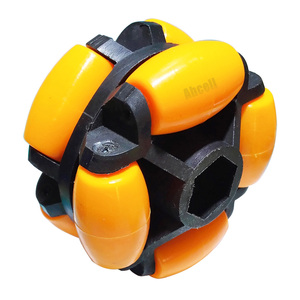 用于输送机橙色全轮系统的黄色全球传递轴承轮全球滚子 - Product Image 3