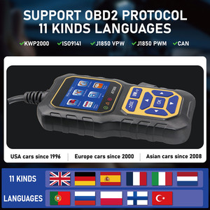 Acclope-Diagnose scanner AT500 OBD II-Scanner O2-Sensortest Lesen und Löschen des Fehler codes OBD2 11 Arten Sprache