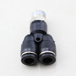 PX PYB BSP M5 1/8 “1/4” 3/8 “1/2” 三向空气压缩机配件y型气动连接器3向y管配件 - Product Image 4