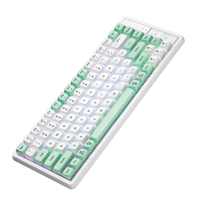 OEM GK85 USB oyun mekanik klavye turuncu anahtarı RGB arkadan aydınlatmalı sıcak değiştirilebilir 85 tuşları kablolu ayrılabilir kablo