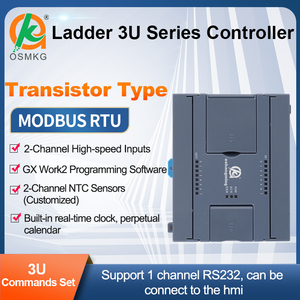 Oshangming PLC Control lógico de proceso 8 entradas 8 salida de transistor Plc 8 pulso Modbus Rtu con RS485 RS232 para HMI