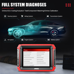 ANCEL-escáner profesional DS600 OBD2, herramientas de diagnóstico, todos los sistemas, codificación ECU, prueba activa de aceite, TPMS, EPB, reinicio de escáner automotriz
