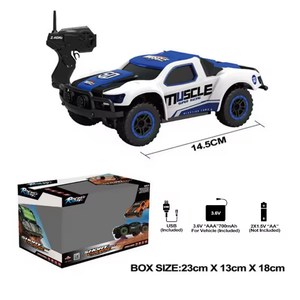 1:43ミニ4WDショートRCトラック2.4GHzスピード14KM/H-4WDLEDライトTPRラバーハイグリップタイヤ