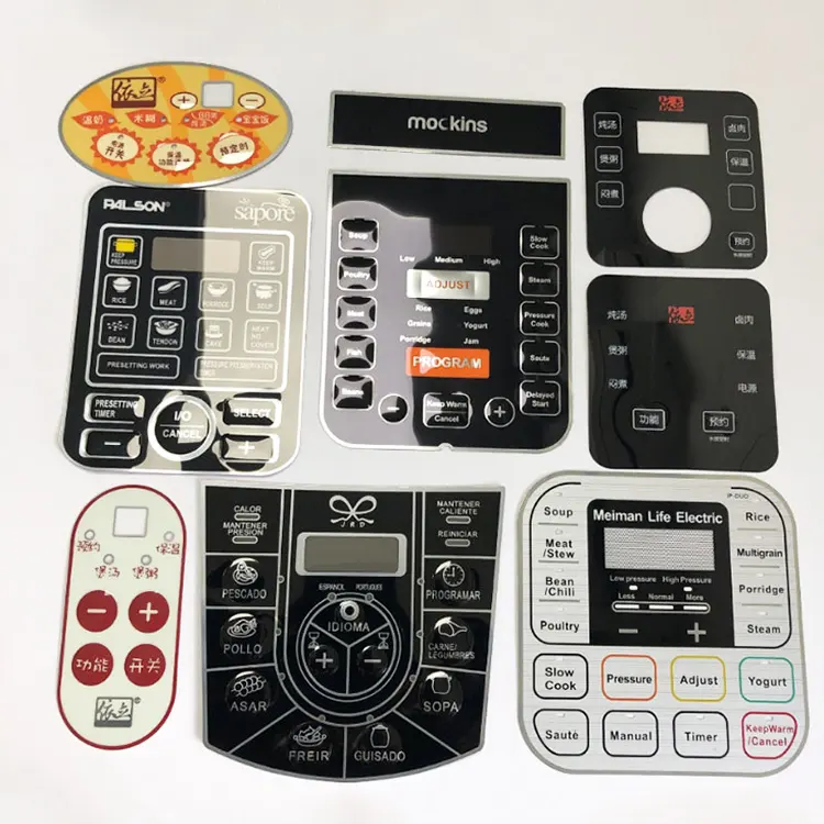 Tùy Chỉnh Key Pad Đồ Họa Lớp Phủ Nhà Máy Giá Nút Màng Chuyển Đổi Bàn Phím Bảng Điều Chỉnh PC Cho Bán