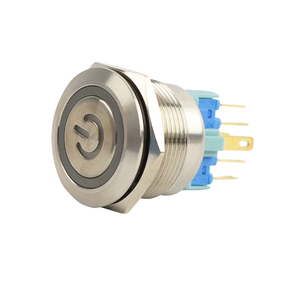 22mm 25mm 3V <strong>6V</strong> 9V 12V 24V 110V 220V Reset With LED Latching Waterproof Mafelec Push Start Stop Button <strong>Switch</strong> - Product Image 1