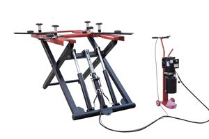 ポータブル2700kgダブルシリンダー油圧シザーカーリフト車両ランプオートホイストカーリフティング車両ホームガレージ用