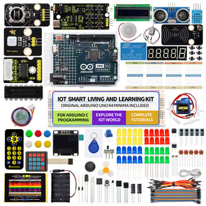 Keyestudio akıllı yaşam ve öğrenme kiti ile orijinal Arduino Arduino için UNOR4 Minima kurulu öğrenci kodlama başlangıç kiti