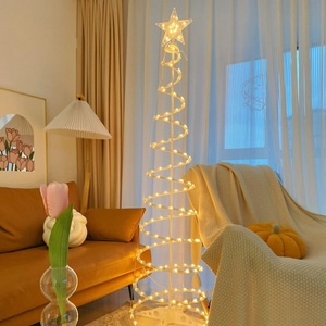 La colorida Cadena de luces navideñas solares para exteriores crea una atmósfera festiva Explosiones de luces de árboles brillantes para interiores y exteriores - Product Image 3