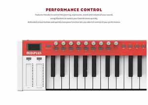 Teclado de piano de marca Midiplus, teclas dinámicas sensibles al tacto con USB 61, controlador de tamaño medio, sintetizador Simple, órgano electrónico - Product Image 4
