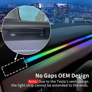 Neon Lighting Dashboard LED Strip USB Interior Ambient <strong>Light</strong> for Tesla Model 3 Y 2025 2024 2023 2022 2021 With App Control - Product Image 4