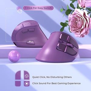 Mouse ottico ricaricabile senza fili per Mouse verticale senza fili ergonomico per computer compatibili multiuso - Product Image 5
