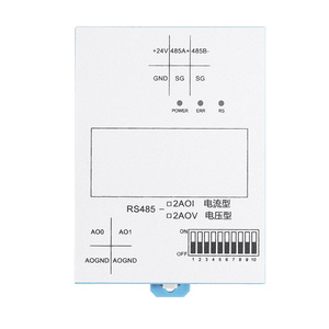 Módulo de salida analógica de 2 canales Oshangming 0-20mA 0-10V con RS485 Modbus Rtu para sensor de temperatura