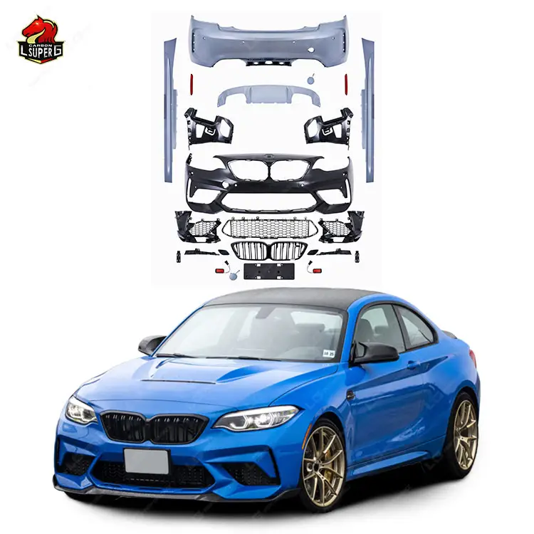 ¡El nuevo listado! Para BMW 2 Series Body Kit F22 F23 actualización M2C estilo Body Kit parachoques delantero faldones laterales parachoques trasero