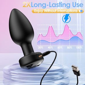 APP Bluetooth Controlado Rotação <span class=keywords><strong>Anal</strong></span> Plug Vibrador 10 Velocidade Butt Plug Masculino Masturbador Massagem Próstata Adulto Sexo Toy para Homens - Product Image 5