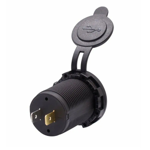 <strong>12</strong> <strong>V</strong> <strong>Socket</strong> Sized Dual Port USB 3.1Amp USB Charger With Blue LED for Car Boat Marine - Product Image 4