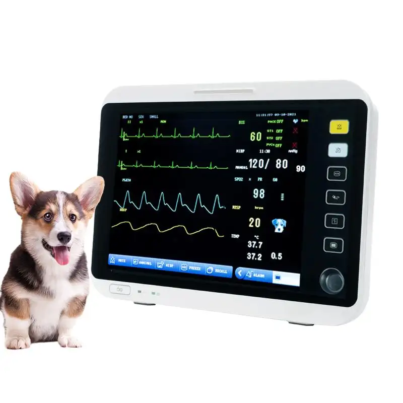 Monitor veterinario multiparametrico CE certificato strumento di diagnosi dei segni vitali per Monitor veterinario