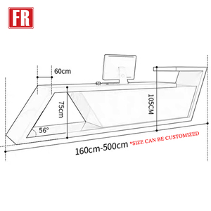 现代设计常设木制沙龙办公室接待柜台前台出售 - Product Image 6