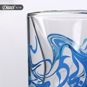 Printing Patterns Coffee Glass <strong>Cups</strong> High Borosilicate Glass Double Wall Glass Customized - Product Image 5